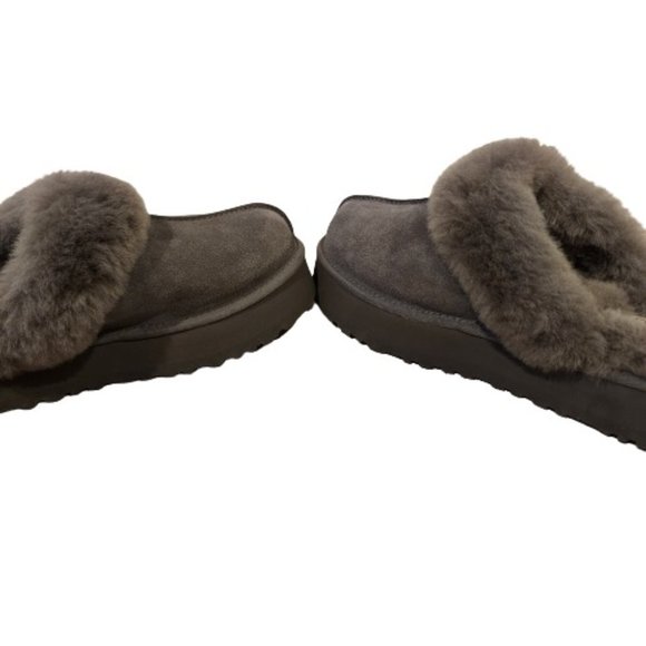 UGG Gray Slip-On Platform Slippers | Women’s Size 9 - Picture 6 of 10